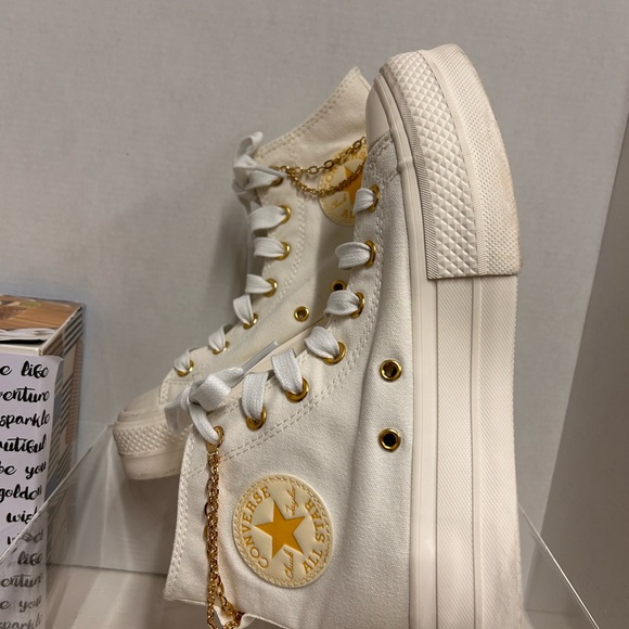 Converse CTAS Lift Hi Platform Gold Chain - Picture 4 of 15